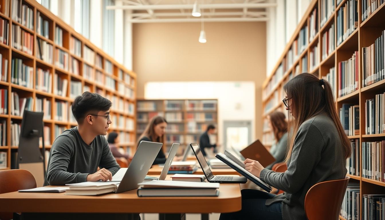 Student using a study guide to organize academic notes